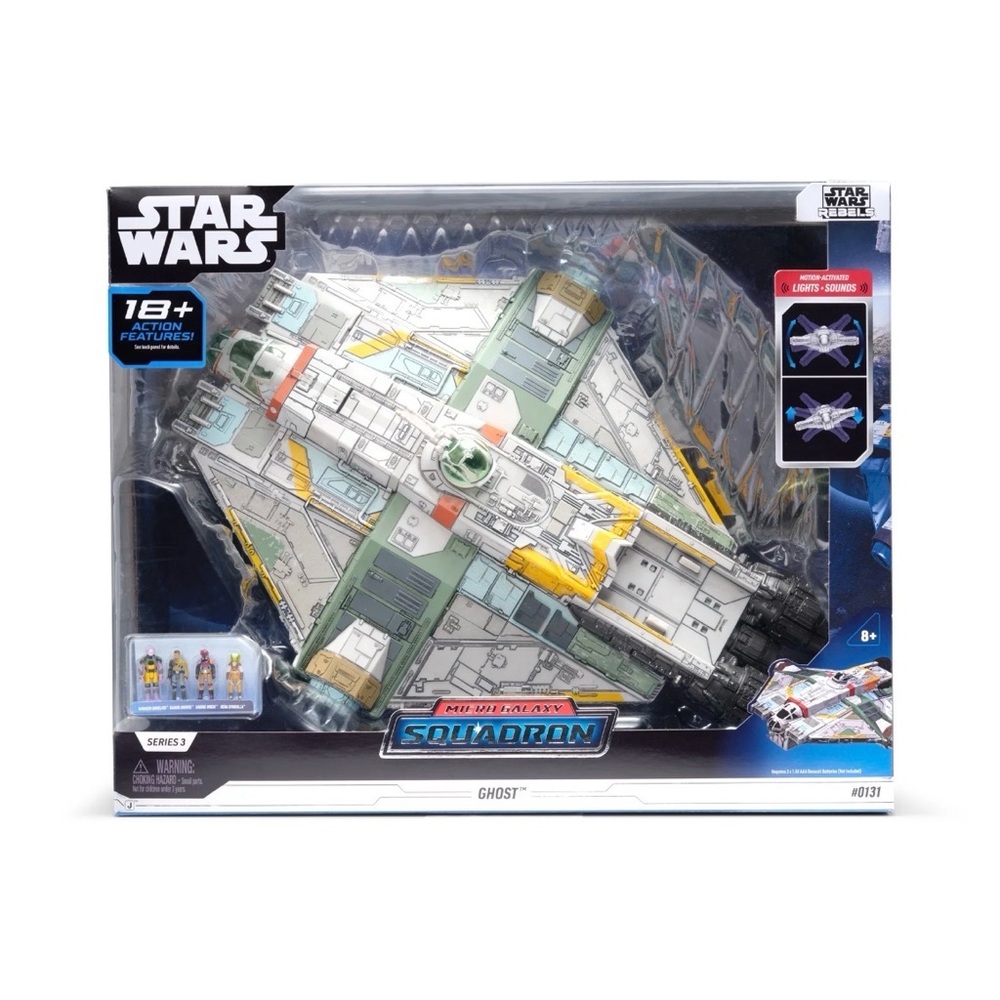 DISNEY STAR WARS Rebels Vehicle Micro Galaxy Ghost with Mini Figures. New !
